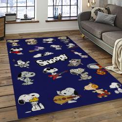 Snoopy Cartoon Movie Carpet Rectangle Area Rug For Living Room Bedroom Decor SNP86