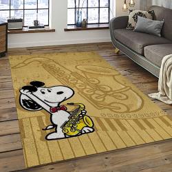 Snoopy Cartoon Movie Carpet Rectangle Area Rug For Living Room Bedroom Decor SNP9