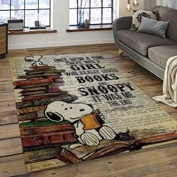 Snoopy Cartoon Movie Carpet Rectangle Area Rug For Living Room Bedroom Decor SNP92