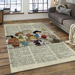 Snoopy Cartoon Movie Carpet Rectangle Area Rug For Living Room Bedroom Decor SNP93