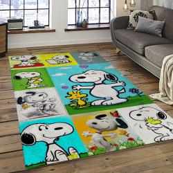 Snoopy Cartoon Movie Carpet Rectangle Area Rug For Living Room Bedroom Decor SNP97