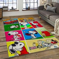 Snoopy Cartoon Movie Carpet Rectangle Area Rug For Living Room Bedroom Decor SNP98