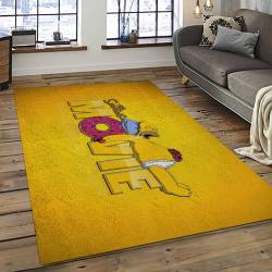 The Simpsons Characters Cartoon Movie Carpet Rectangle Area Rug For Living Room Bedroom Decor TSS01