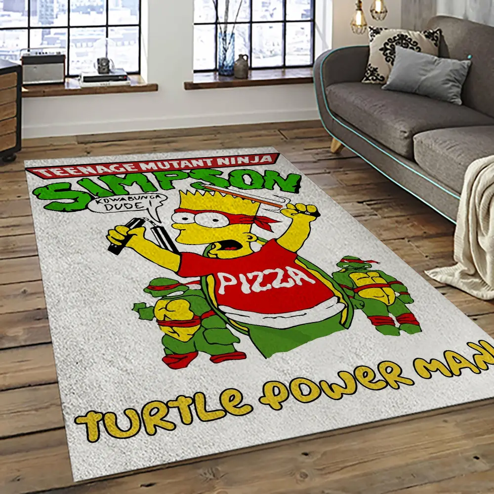 The Simpsons Characters Cartoon Movie Carpet Rectangle Area Rug For Living Room Bedroom Decor TSS04