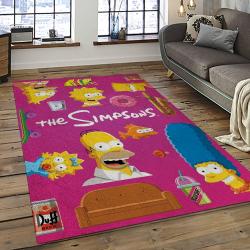 The Simpsons Characters Cartoon Movie Carpet Rectangle Area Rug For Living Room Bedroom Decor TSS05