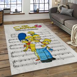 The Simpsons Characters Cartoon Movie Carpet Rectangle Area Rug For Living Room Bedroom Decor TSS07