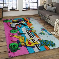 The Simpsons Characters Cartoon Movie Carpet Rectangle Area Rug For Living Room Bedroom Decor TSS11