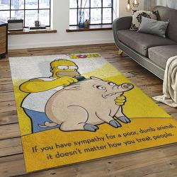 The Simpsons Characters Cartoon Movie Carpet Rectangle Area Rug For Living Room Bedroom Decor TSS18