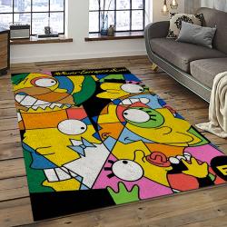 The Simpsons Characters Cartoon Movie Carpet Rectangle Area Rug For Living Room Bedroom Decor TSS24