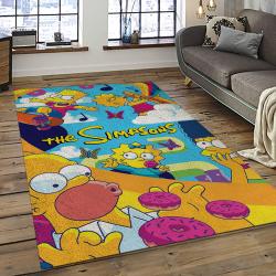 The Simpsons Characters Cartoon Movie Carpet Rectangle Area Rug For Living Room Bedroom Decor TSS34