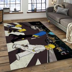 The Simpsons Characters Cartoon Movie Carpet Rectangle Area Rug For Living Room Bedroom Decor TSS37
