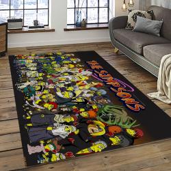 The Simpsons Characters Cartoon Movie Carpet Rectangle Area Rug For Living Room Bedroom Decor TSS46