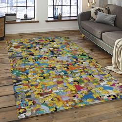 The Simpsons Characters Cartoon Movie Carpet Rectangle Area Rug For Living Room Bedroom Decor TSS47