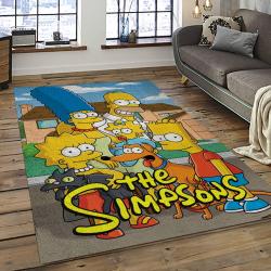 The Simpsons Characters Cartoon Movie Carpet Rectangle Area Rug For Living Room Bedroom Decor TSS48