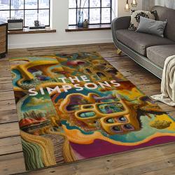 The Simpsons Characters Cartoon Movie Carpet Rectangle Area Rug For Living Room Bedroom Decor TSS49