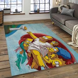 The Simpsons Characters Cartoon Movie Carpet Rectangle Area Rug For Living Room Bedroom Decor TSS51