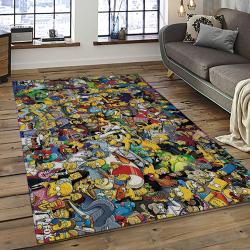 The Simpsons Characters Cartoon Movie Carpet Rectangle Area Rug For Living Room Bedroom Decor TSS53