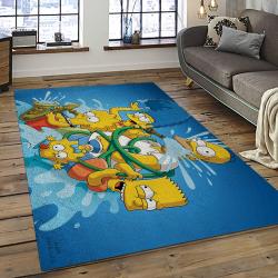 The Simpsons Characters Cartoon Movie Carpet Rectangle Area Rug For Living Room Bedroom Decor TSS55