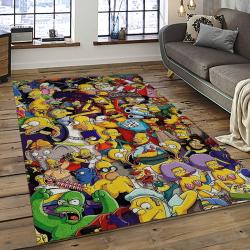 The Simpsons Characters Cartoon Movie Carpet Rectangle Area Rug For Living Room Bedroom Decor TSS56
