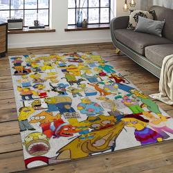 The Simpsons Characters Cartoon Movie Carpet Rectangle Area Rug For Living Room Bedroom Decor TSS58
