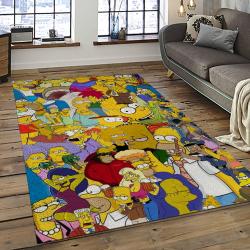 The Simpsons Characters Cartoon Movie Carpet Rectangle Area Rug For Living Room Bedroom Decor TSS61