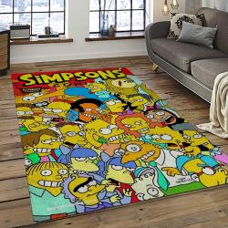 The Simpsons Characters Cartoon Movie Carpet Rectangle Area Rug For Living Room Bedroom Decor TSS62