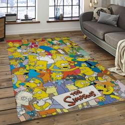 The Simpsons Characters Cartoon Movie Carpet Rectangle Area Rug For Living Room Bedroom Decor TSS63