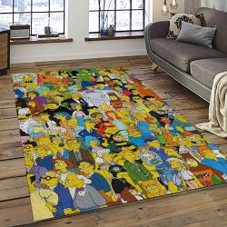 The Simpsons Characters Cartoon Movie Carpet Rectangle Area Rug For Living Room Bedroom Decor TSS64