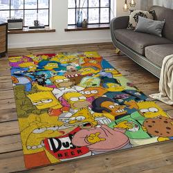 The Simpsons Characters Cartoon Movie Carpet Rectangle Area Rug For Living Room Bedroom Decor TSS65