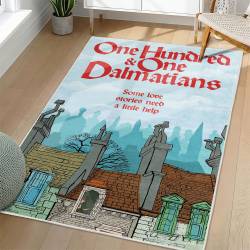 101 Dalmatians Area Rug Non-Slip Cartoon Carpet Home Decor Gift Idea For Fans OD29