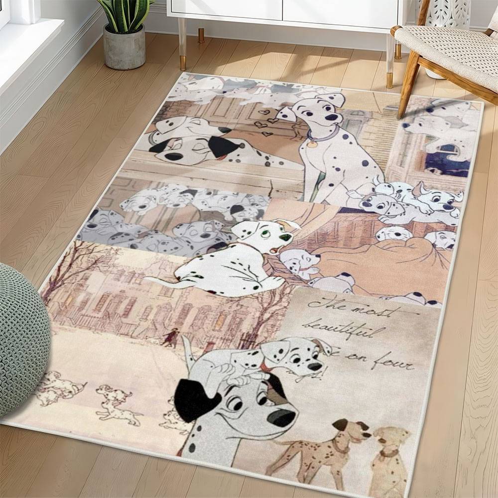 101 Dalmatians Area Rug Non-Slip Cartoon Carpet Home Decor Gift Idea For Fans OD3