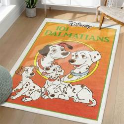 101 Dalmatians Area Rug Non-Slip Cartoon Carpet Home Decor Gift Idea For Fans OD35