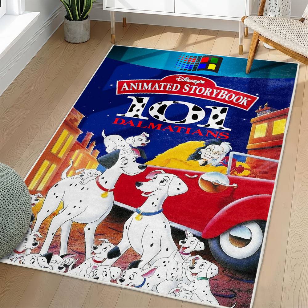 101 Dalmatians Area Rug Non-Slip Cartoon Carpet Home Decor Gift Idea For Fans OD46