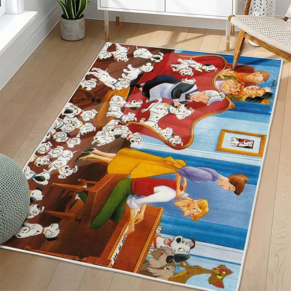 101 Dalmatians Area Rug Non-Slip Cartoon Carpet Home Decor Gift Idea For Fans OD72