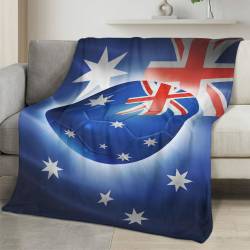 Australia 2026 World Cup Fleece Blanket Personalized Soft Plush Soccer Fan Gift WC26FBAU2