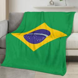 Brazil 2026 World Cup Fleece Blanket Personalized Soft Plush Soccer Fan Gift WC26FBBR14