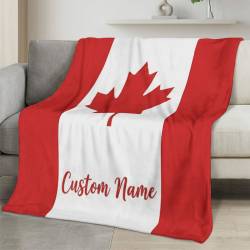 Canada 2026 World Cup Fleece Blanket Personalized Soft Plush Soccer Fan Gift WC26FBCA2