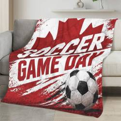 Canada 2026 World Cup Fleece Blanket Personalized Soft Plush Soccer Fan Gift WC26FBCA5