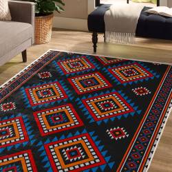 Colorful Diamond Tribal Aztec Repeat Area Rug Pattern LUX73