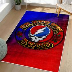 Grateful Dead Area Rug Non-slip Rock Music Carpet Gift Idea For Fans GFD31