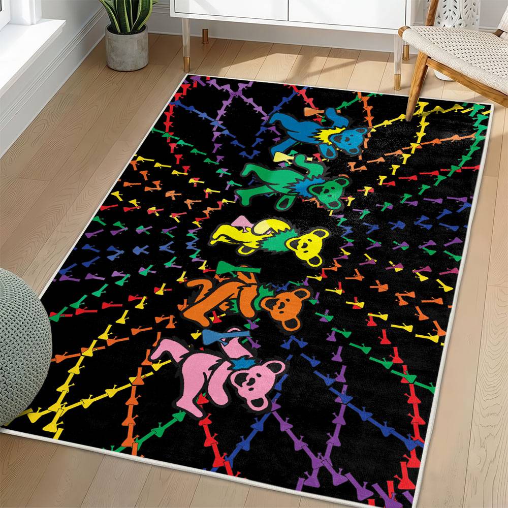 Grateful Dead Area Rug Non-slip Rock Music Carpet Gift Idea For Fans GFD32