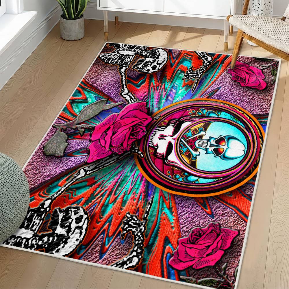 Grateful Dead Area Rug Non-slip Rock Music Carpet Gift Idea For Fans GFD34