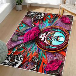 Grateful Dead Area Rug Non-slip Rock Music Carpet Gift Idea For Fans GFD34