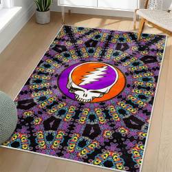 Grateful Dead Area Rug Non-slip Rock Music Carpet Gift Idea For Fans GFD35
