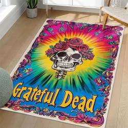 Grateful Dead Area Rug Non-slip Rock Music Carpet Gift Idea For Fans GFD36