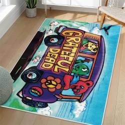 Grateful Dead Area Rug Non-slip Rock Music Carpet Gift Idea For Fans GFD37