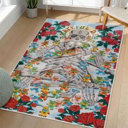 Grateful Dead Area Rug Non-slip Rock Music Carpet Gift Idea For Fans GFD38