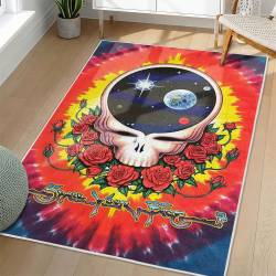 Grateful Dead Area Rug Non-slip Rock Music Carpet Gift Idea For Fans GFD41