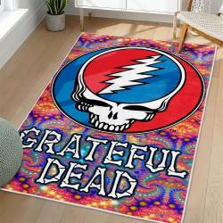 Grateful Dead Area Rug Non-slip Rock Music Carpet Gift Idea For Fans GFD42