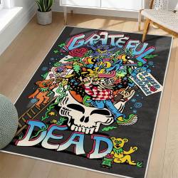 Grateful Dead Area Rug Non-slip Rock Music Carpet Gift Idea For Fans GFD44
